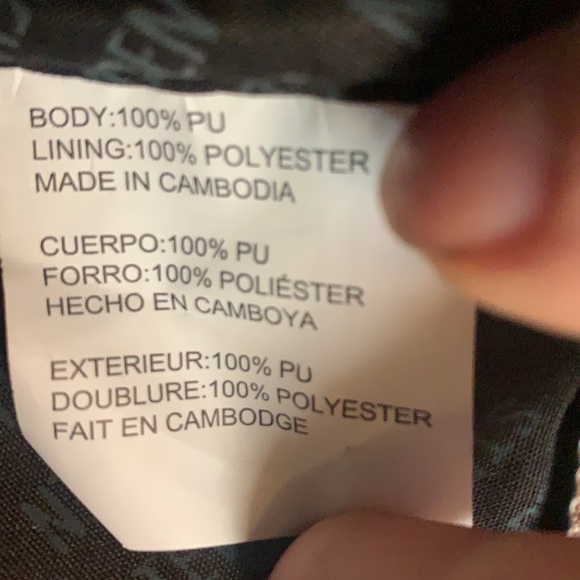 Steve Madden light Carmel brown vegan leather backpack gold details multi pocket - Picture 7 of 7